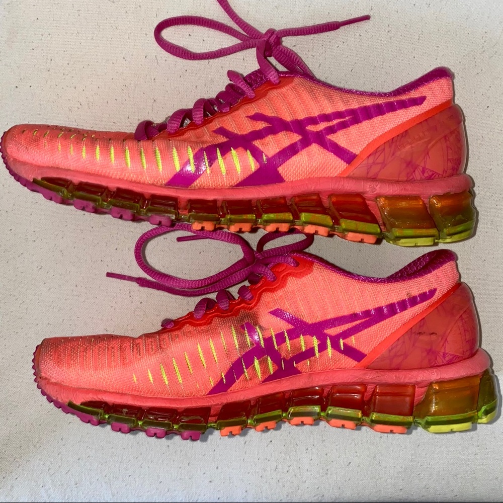 ASICS gel quantum 350 - orange, pink and yellow